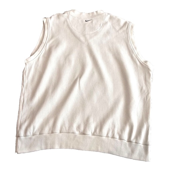 VTG Nike Golf Men's V-Neck Pullover Sleeveless Cotton Golf Vest; Cream; Large - Picture 2 of 6
